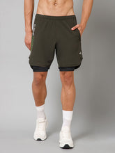 MB MUSCLE FIT SHORTS-OLIVE